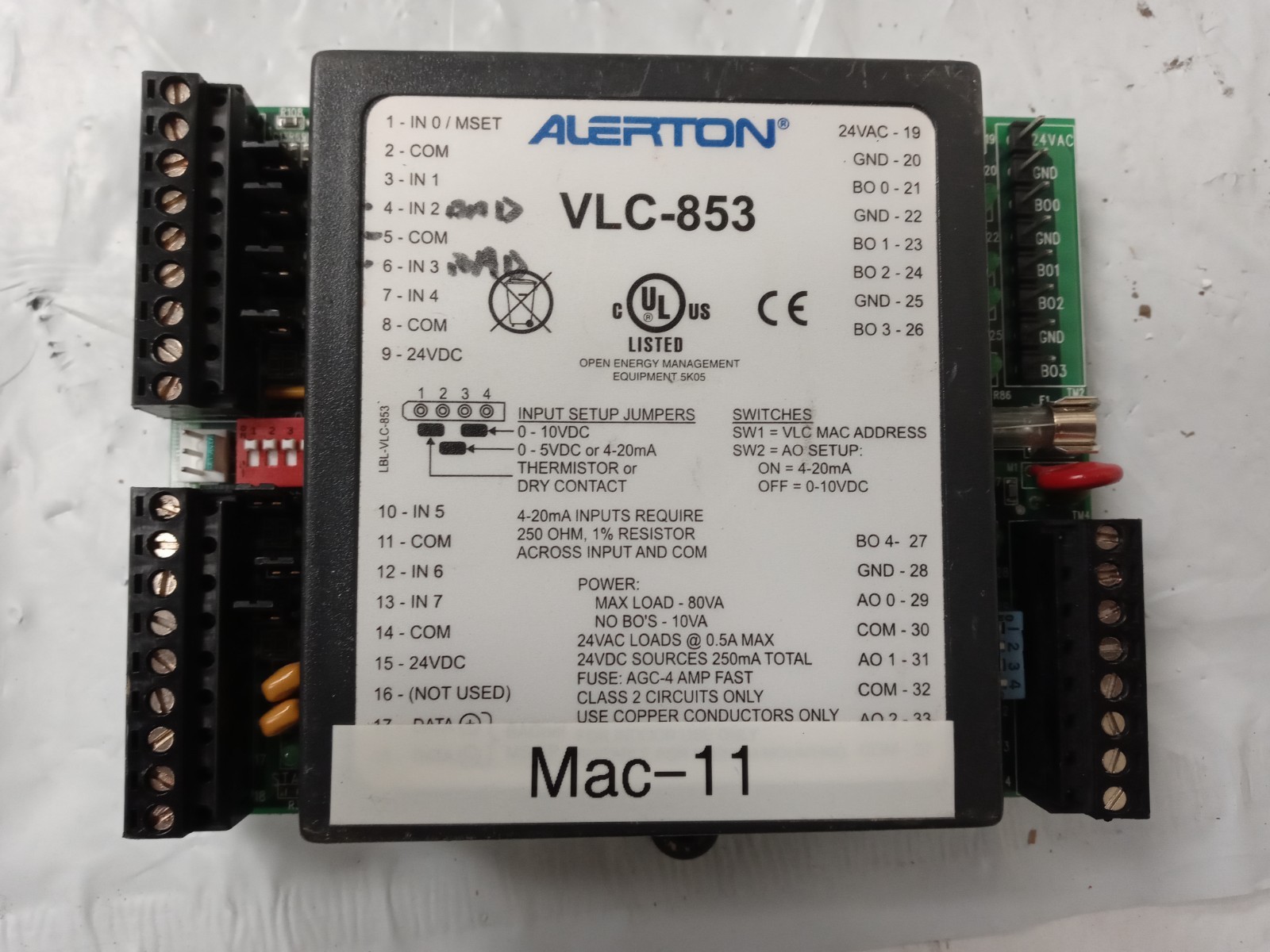 The Alerton BACtalk VLC-853 High-Performance BACnet Compliant Field Controller