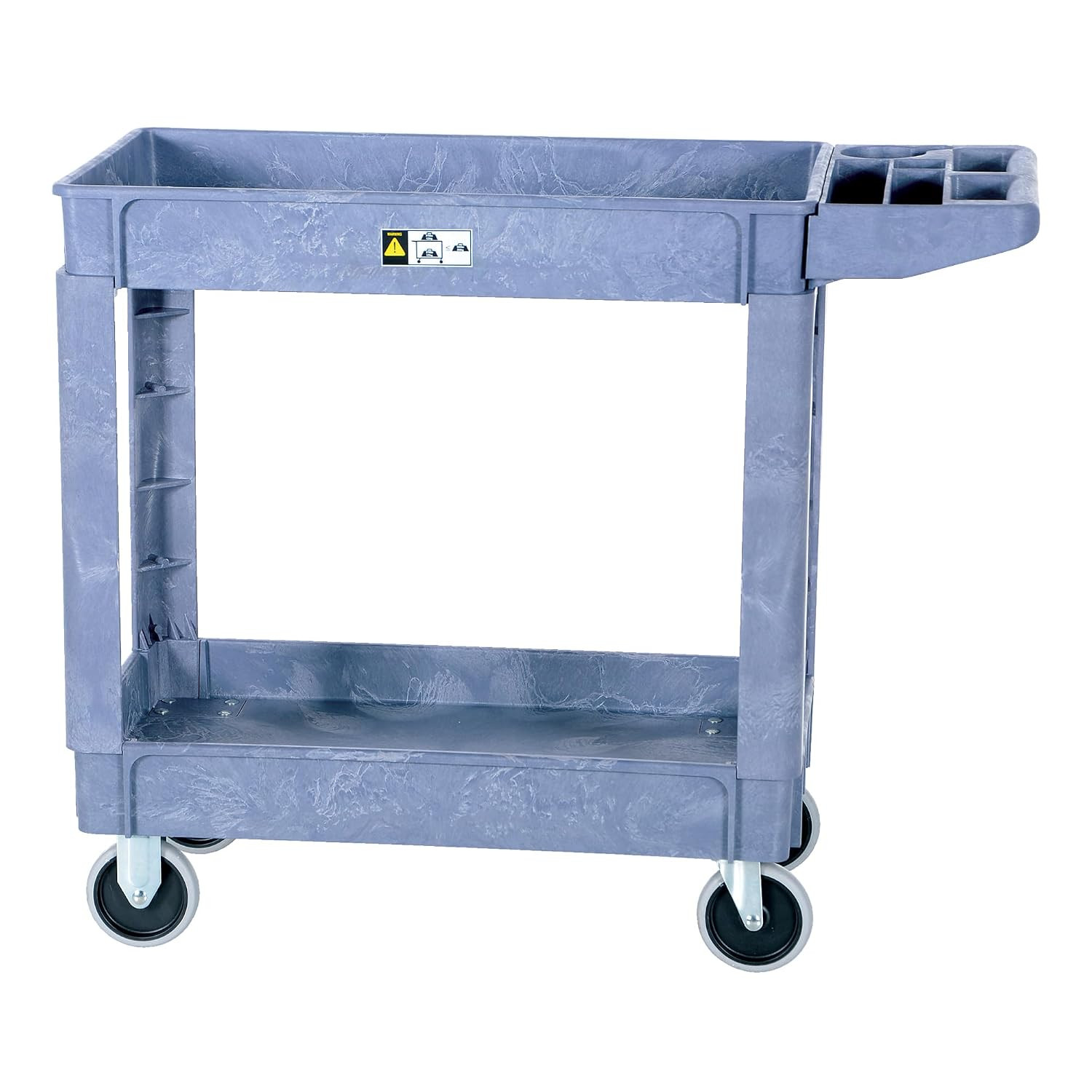 PLSC-2-1731 Plastic Utility Service Cart 2 Shelves 40 In. X 18-1/2 In. X 33-1/2