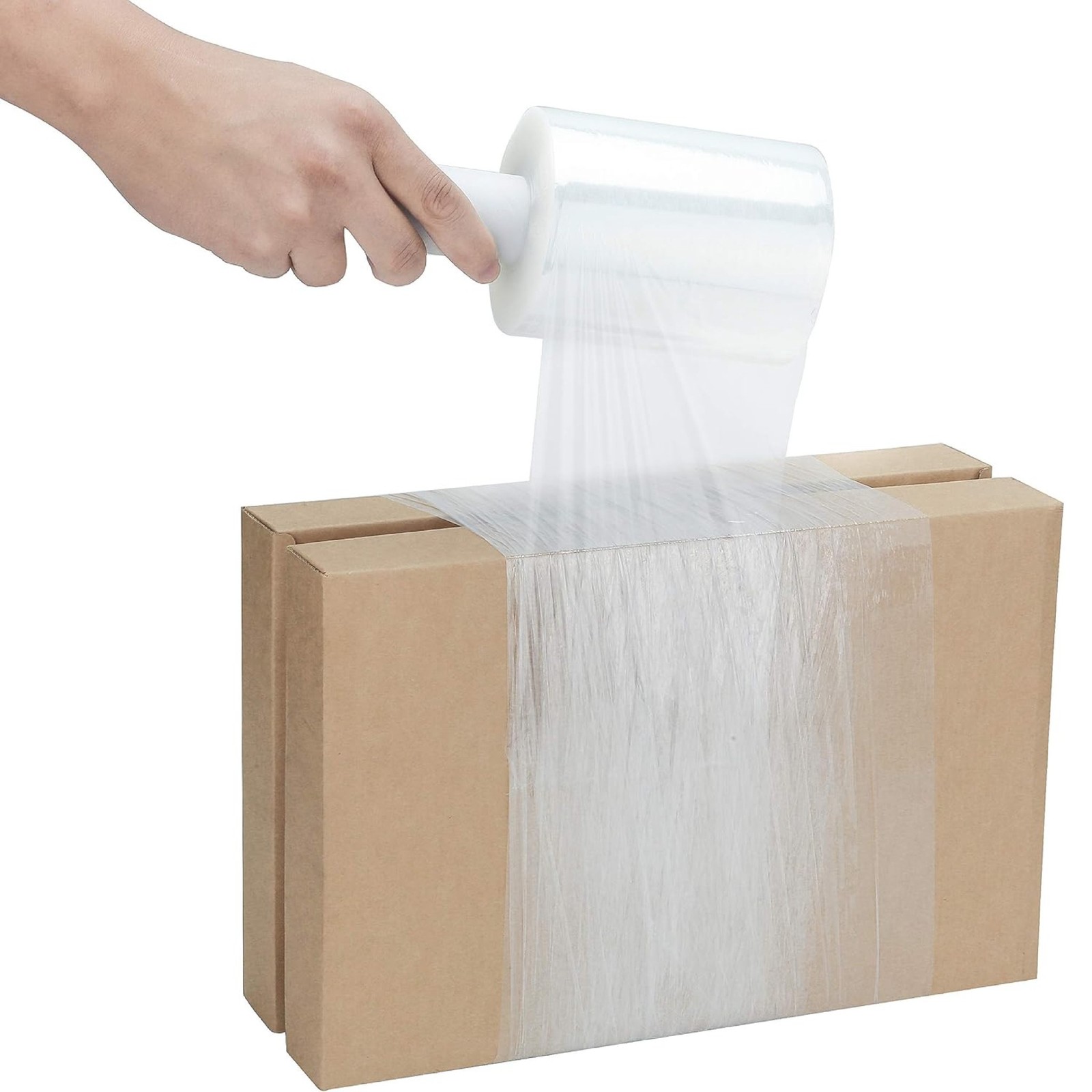 12 Rolls 5″ x 1000′ (55 Gauge) Down Gauge Extended Core Stretch Wrap Clear Film