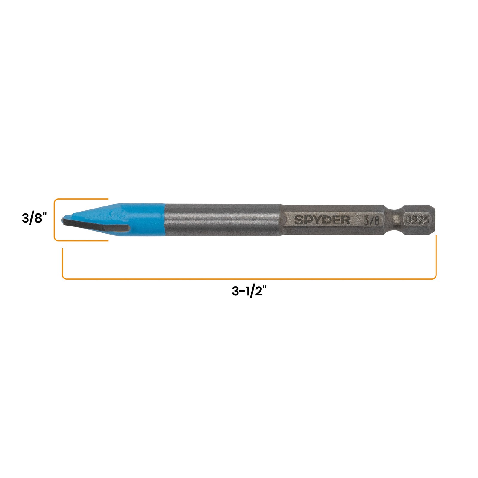 Spyder 3/8 in x 3.5 in Hex Shank Carbide-Tipped Glass and Tile Drill Bit, 950076