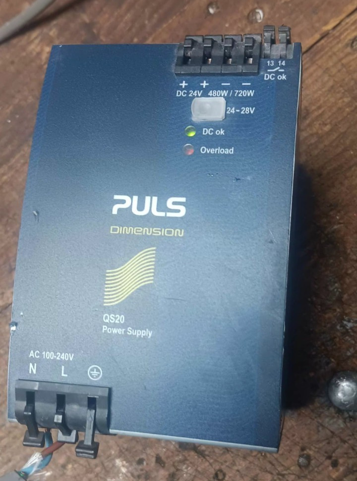 PULS QS20.241 DIN‑Rail Power Supply 24V DC 20A 480W, POWERS UP