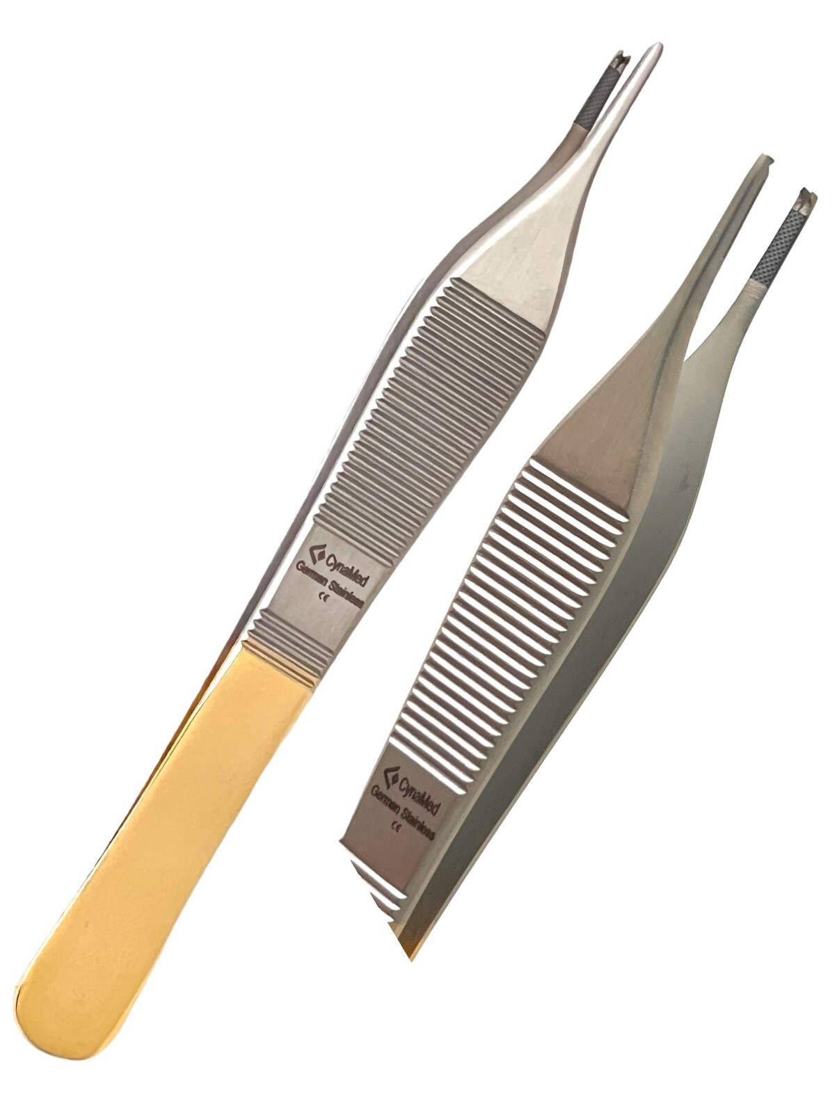 German T/C Adson Tissue Forceps 1×2 Rat Tooth,Brown ,Serrated Teeth Surgical Ins