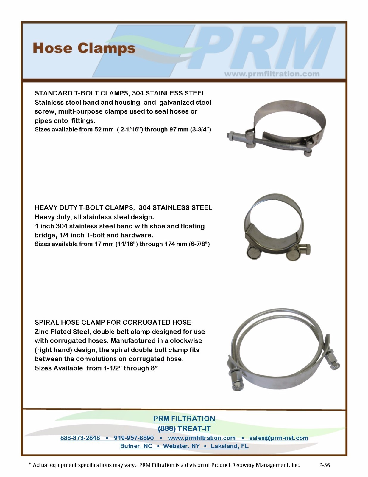 NEW (2) PACK 74-84 MM (2.91-3.31 IN.) 304 STAINLESS STEEL T-BOLT HOSE CLAMP NIB