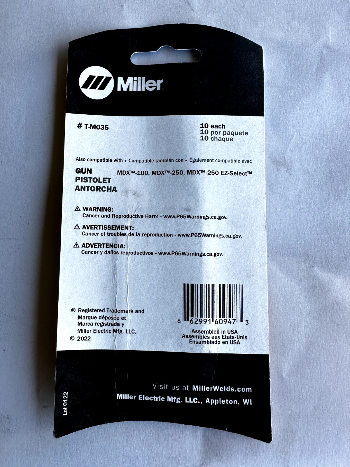 Miller T-M035 – Contact Tip for 0.035″ Wire – 10pk