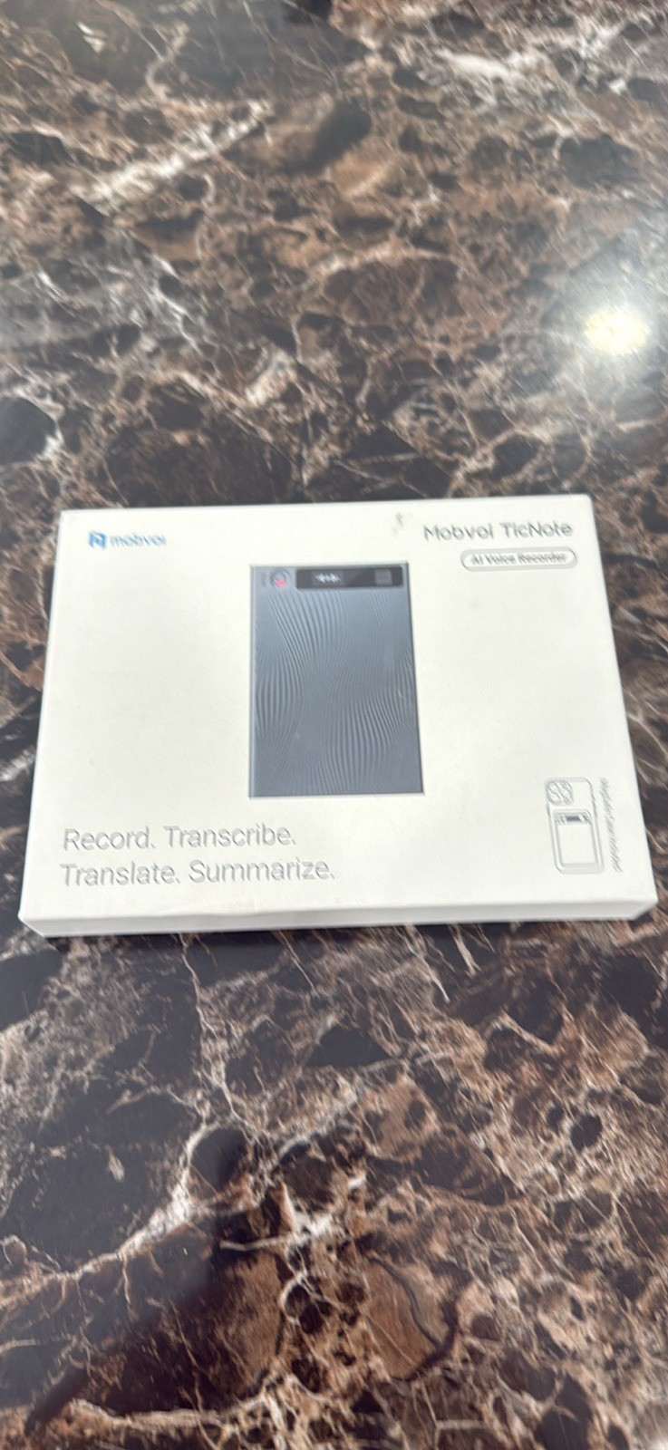 Mobvoi TicNote Handheld AI Voice Recorder, Record Transcribe Translate Summarize