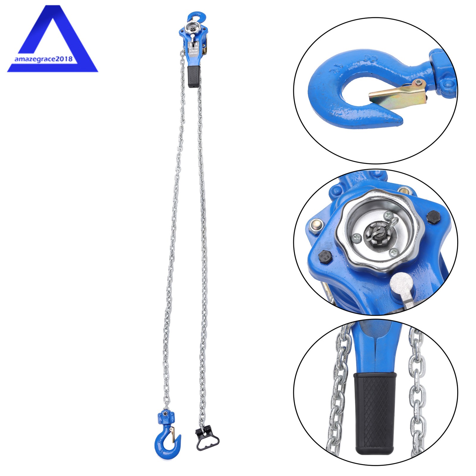 ALL-CARB 10FT Manual Lever Chain Hoist 3/4T 1650 Lbs Capacity Chain Come Along