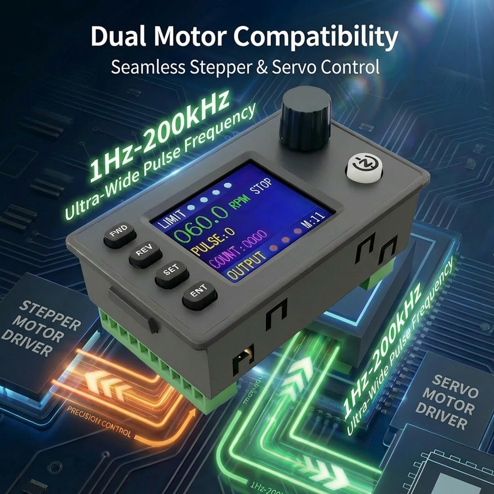 DC 1224V Stepper Motor Controller 20 Modes Modbus Driver Nema 17/23/34