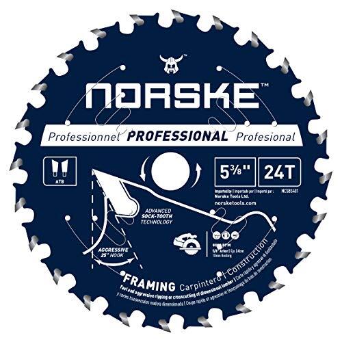 Norske Tools NCSBS401 5-3/8 inch 24T Blade 5/8 Bore 5/8 to 1/2 inch 5/8 to 10mm