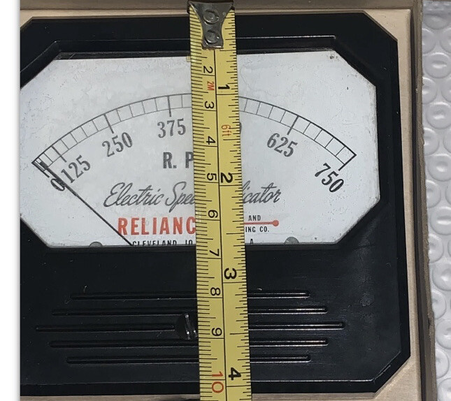 VTG Reliance C739F – 0-750 RPM Electric Speed Indicator New Open Box