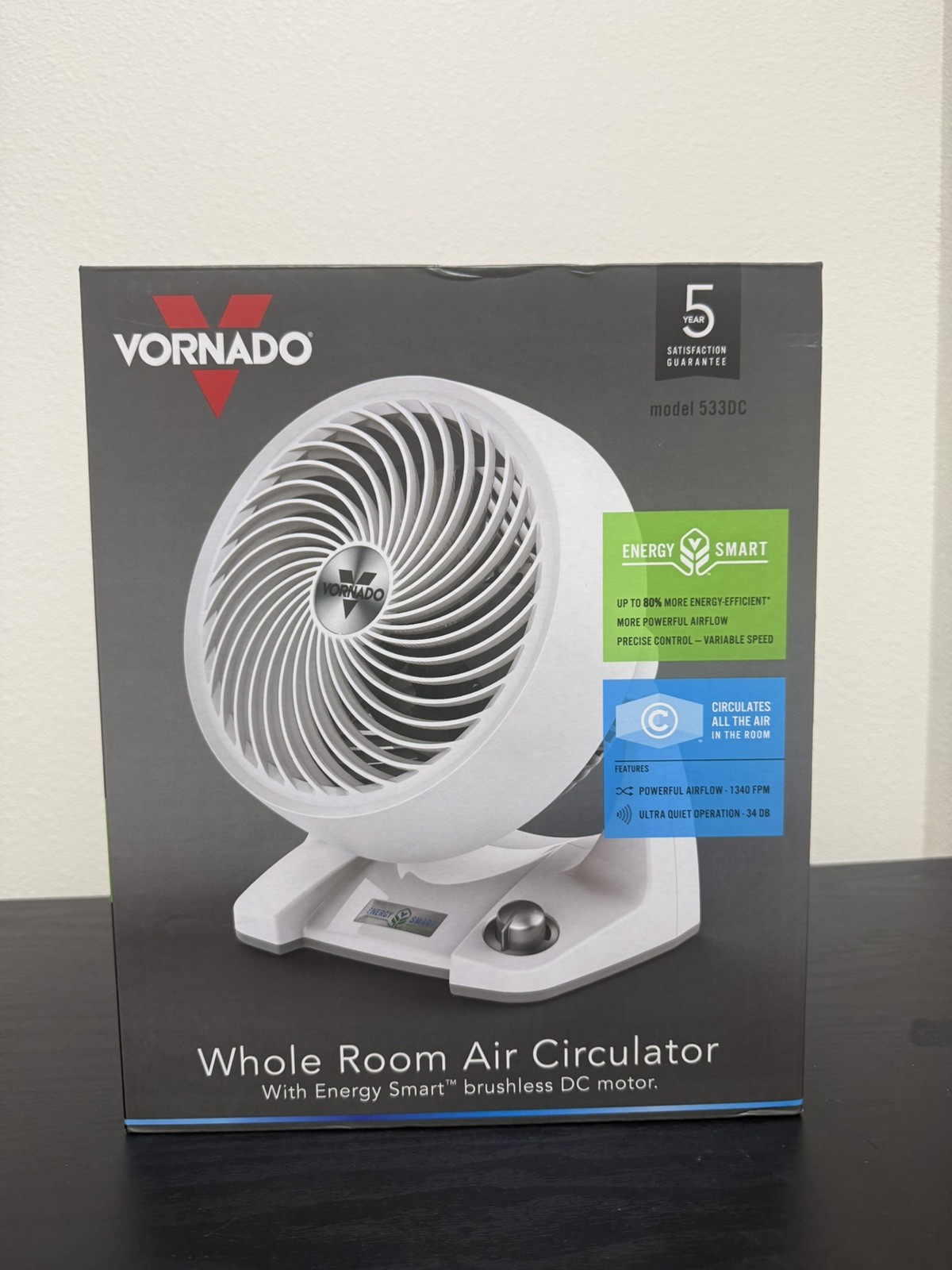 Vornado 533Dc Air Circulator 24V 358 Cfm White Energy Smart Small
