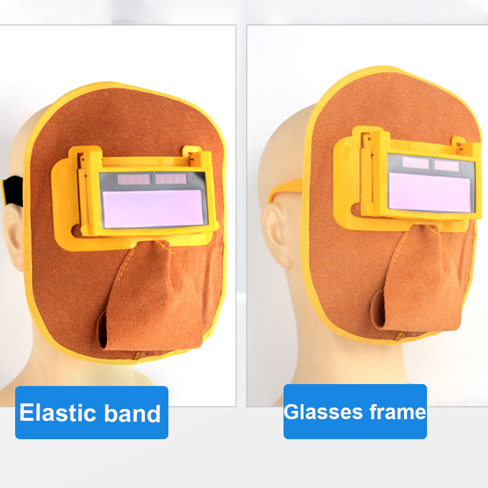 Solar Auto Darkening Filter Lens Welder Leather Hood Welding Helmet Mask NEW
