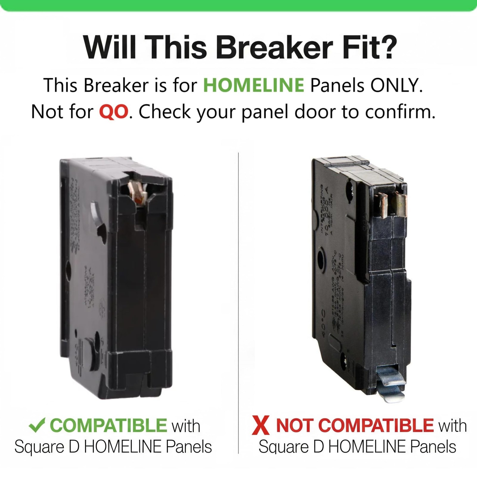 Genuine Square D HOM130 Circuit Breaker Kit Bundle (2 Pack), 30 Amp (30A) Sin…