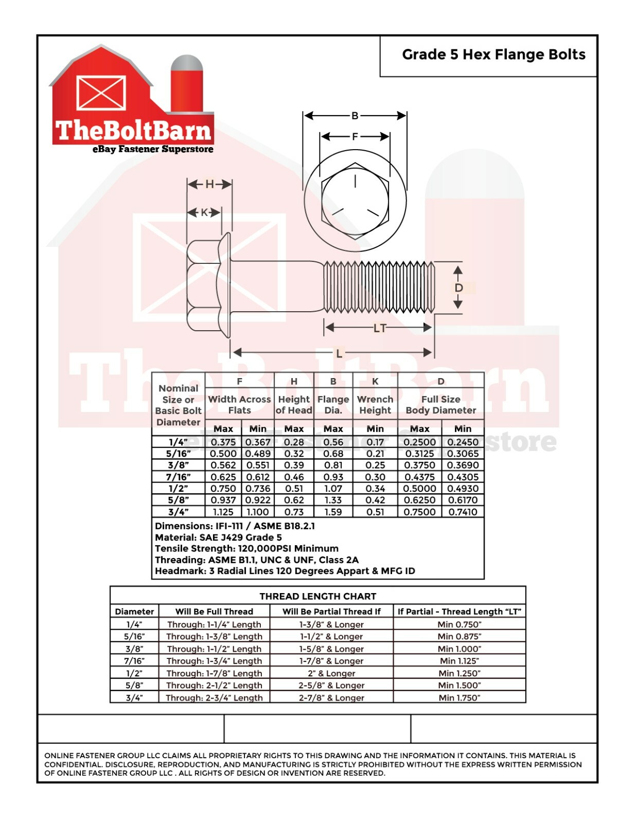 5/16″-18 Grade 5 Hex Flange Screws Frame Bolts COARSE Zinc (Pick Length & Qty)