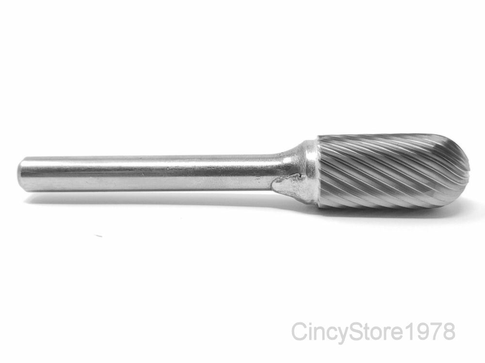 SC5S Cylindrical Radius 1/2″ Carbide Burr Bur Tool Die Grinder Bit 1/4″ Shank