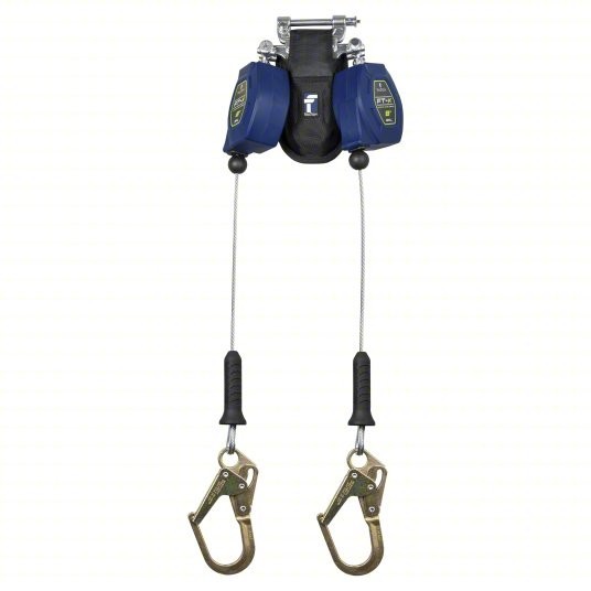FallTech CTX Twin-Leg Self-Retracting Lanyard 8 ft w/ 2 Snap Hooks; 82808TP0