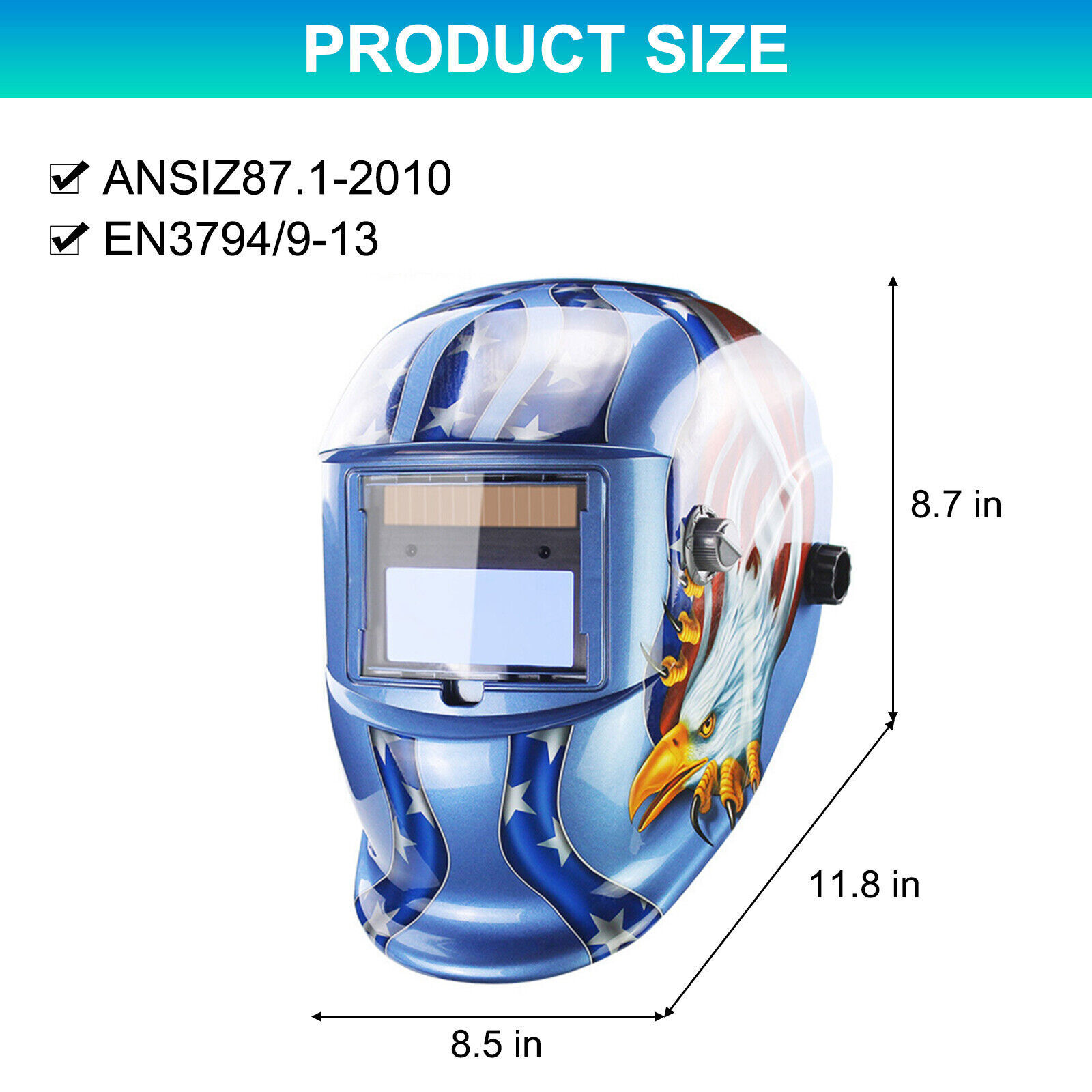 Solar Welder Helmet True Color Auto-Darkening Welding Helmet Arc Tig Mig Weld