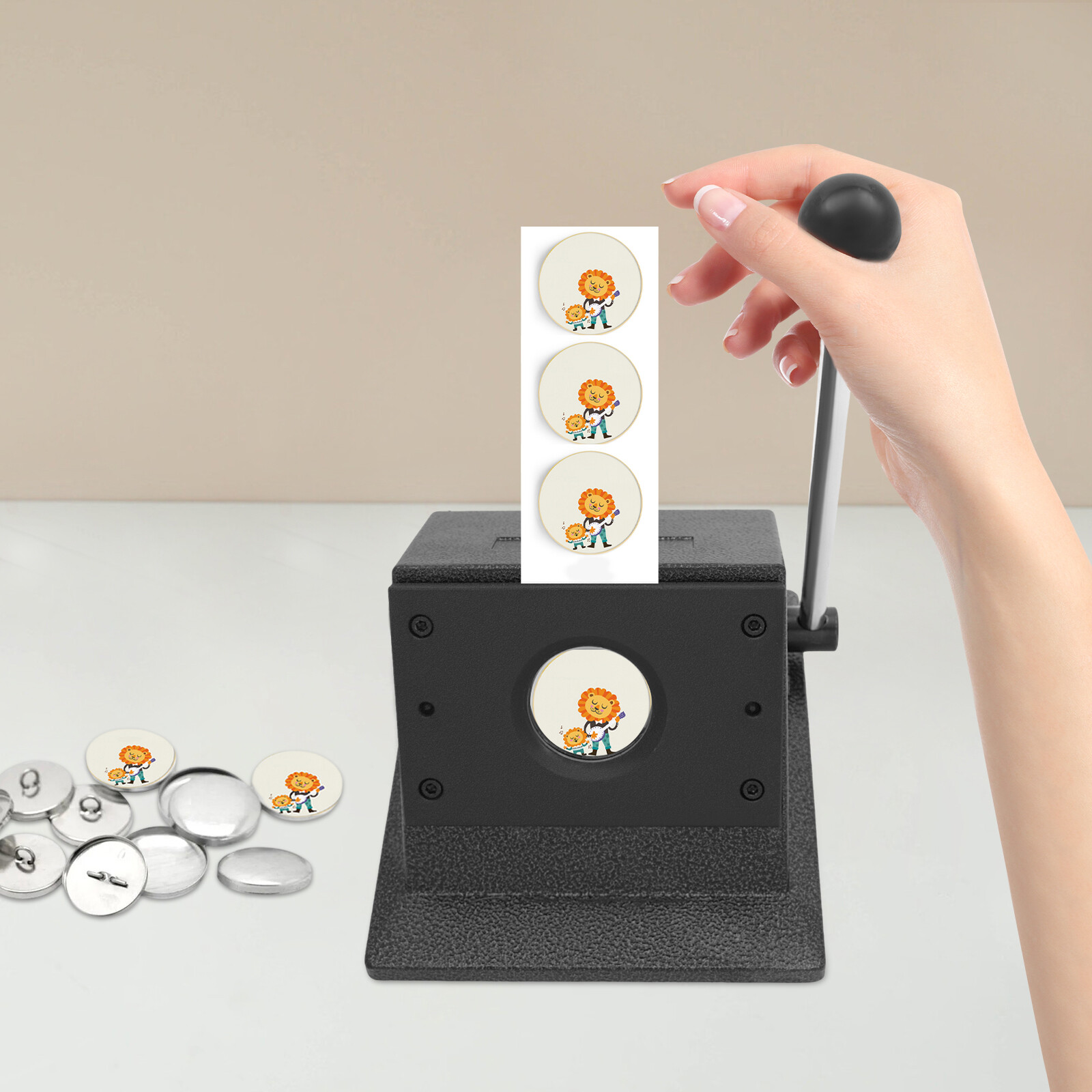 Manual Circle Cutter For Paper Button Paper Cutter, Round Punch Die Cutter