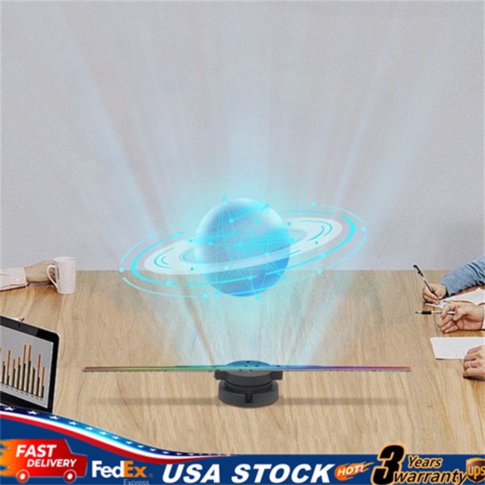 3D Holographic Projector 244-LED Hologram Fan Advertising Player Kit w/Control