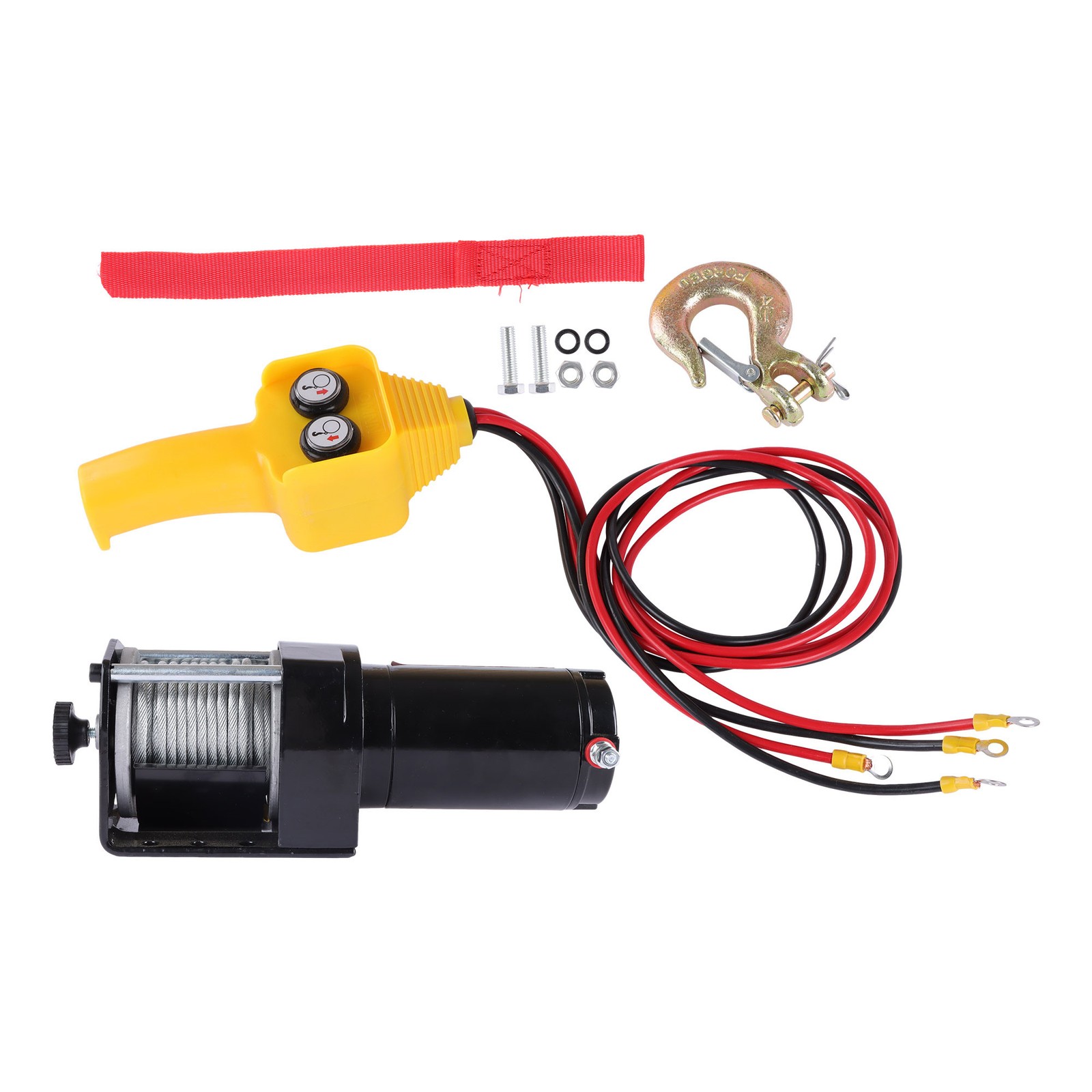 3000 lb Electric Winch 12VDC/1.3HP ATV Winch 3/16in*32ft Heavy Duty Steel Cable
