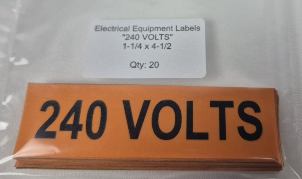 159pc Electrical Voltage Label Sticker Lot 120V 240V 480V Single Three Phase NEW