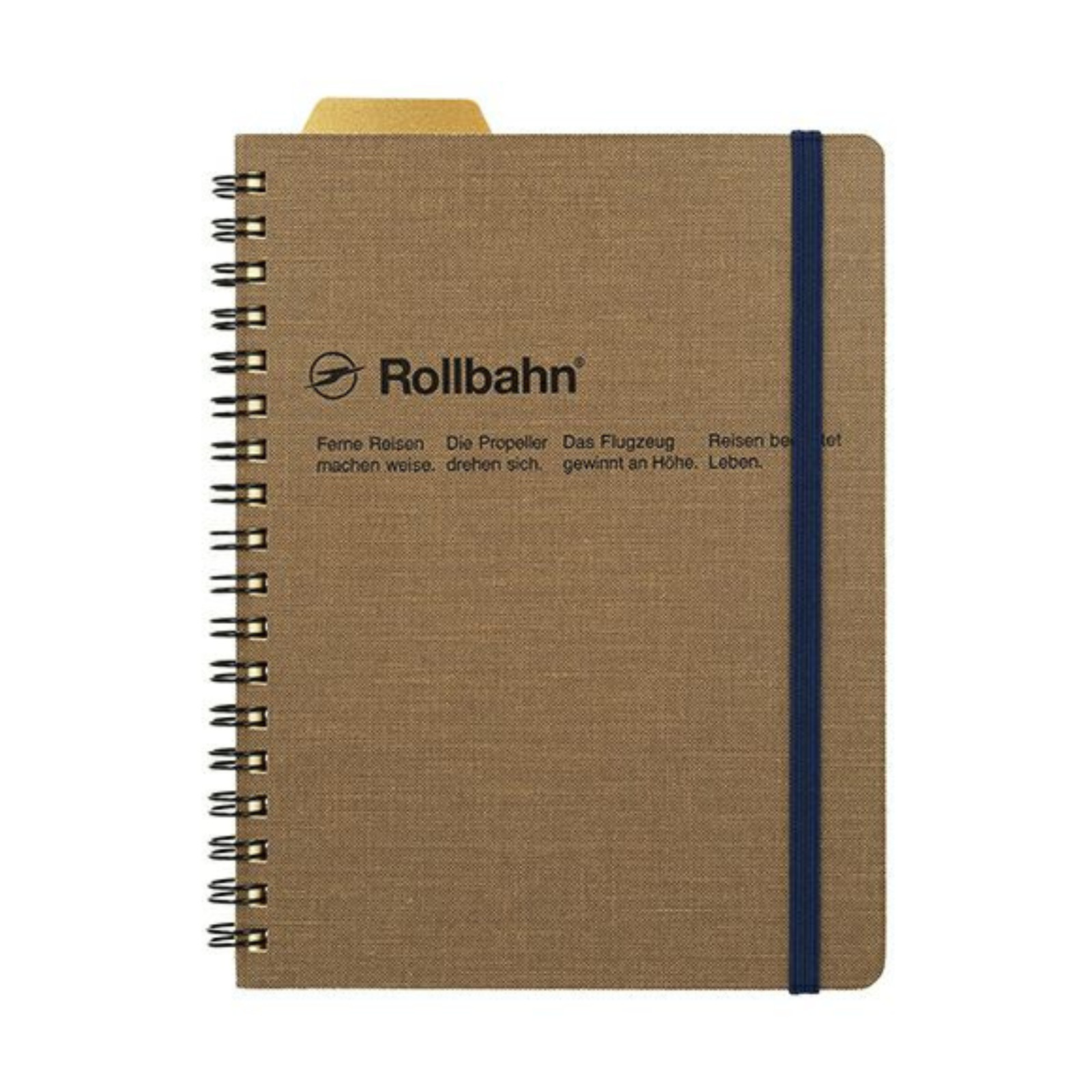 Delfonics Rollbahn Spiral Notebook Metal Bookmark: 5.2 in. x 7 in. (Gold)