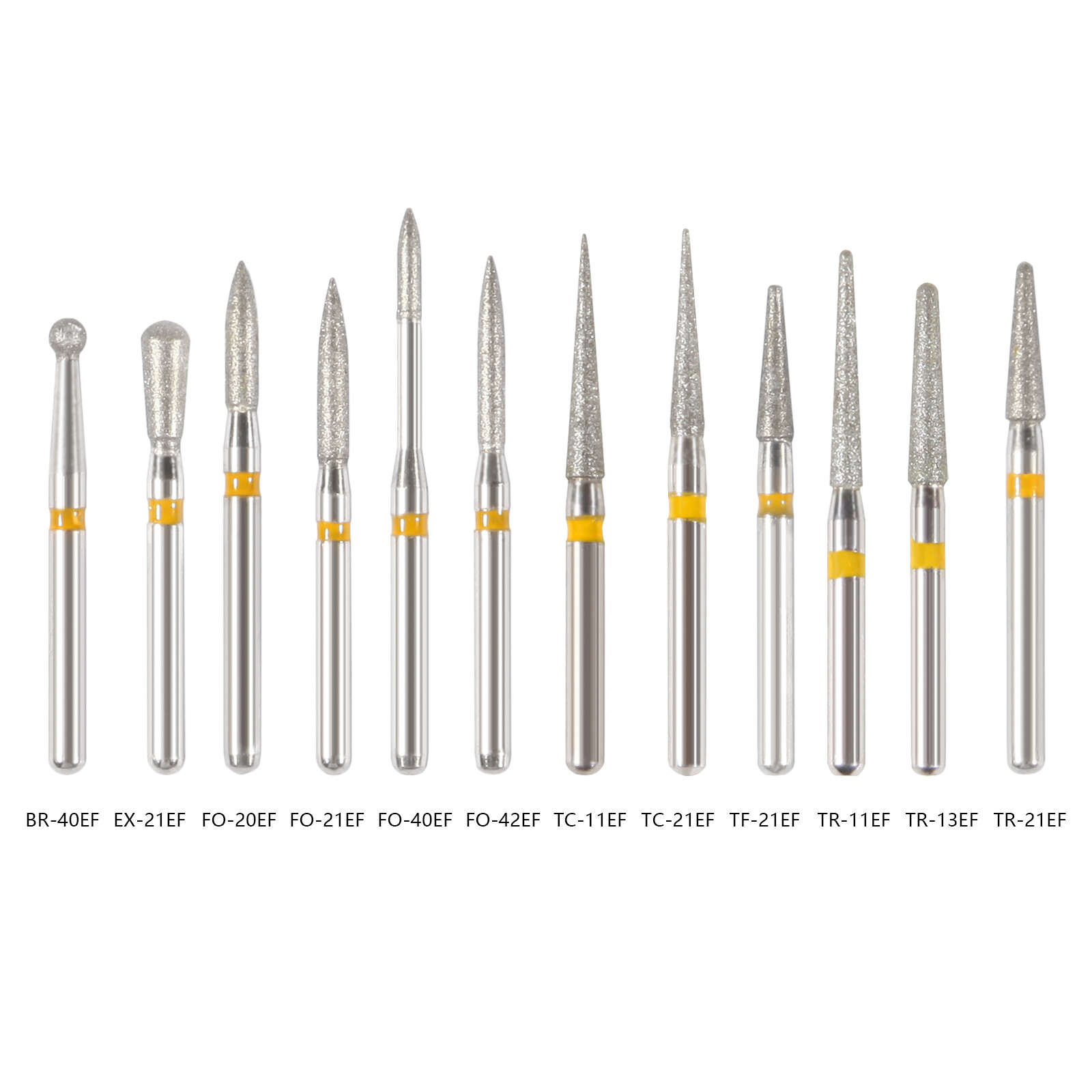 Dental Diamond Burs For High Speed Handpiece Friction Grip 5Pcs/Box CE FDA