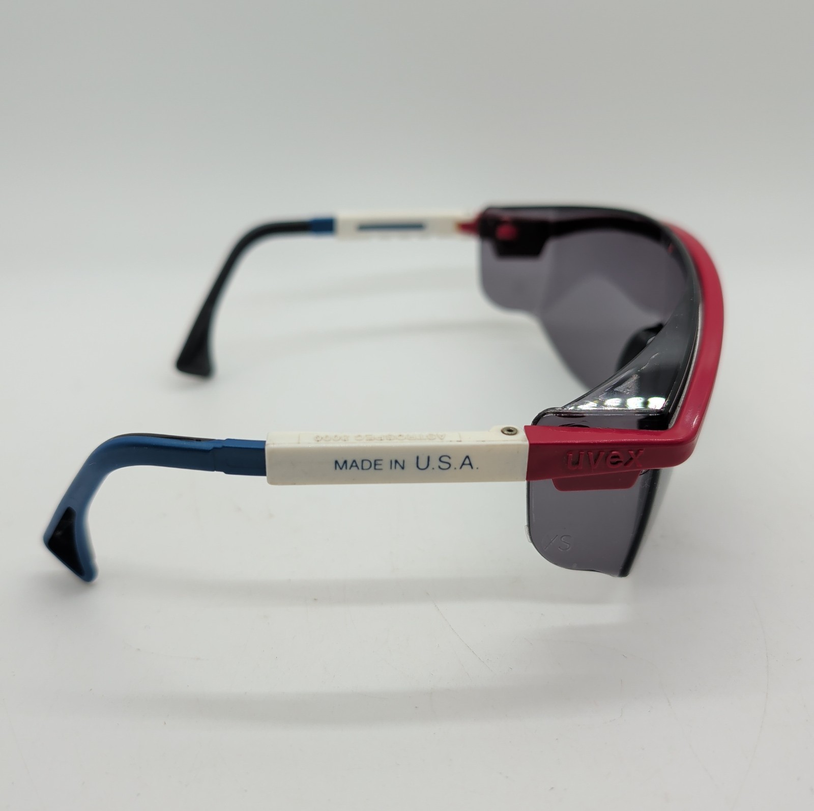 UVEX Astrospec 3000 Z87 Made In USA Patriot Frame Dark Lens Safety Glasses