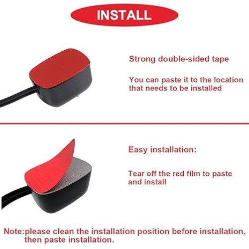 3Pcs Paste Type Switch Rocker Switch ON/Off Surface Mount DC 12V Push Button Swi