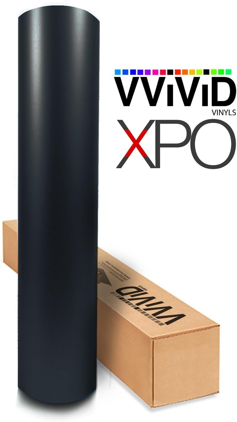 Matte Black Vinyl Wrap Adhesive Decal Film 1ft x 2ft Air Release Vinyl Wrap