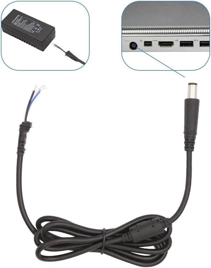 7.4mm x 5.0mm DC Power Cable Male Plug DC Power Adapter Pigtail Cable Cord