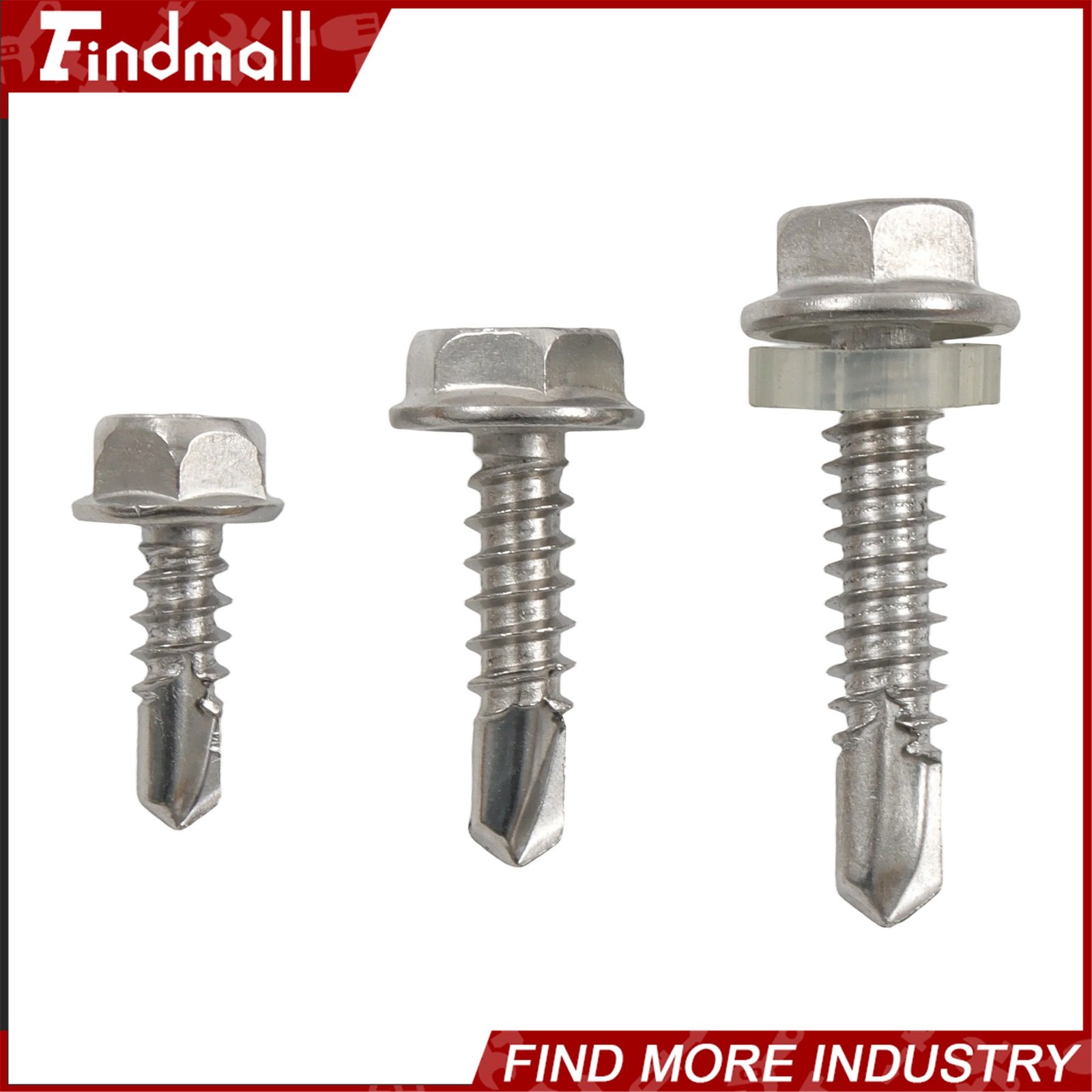 370Pcs #8#10#14 Self Drilling Screws Assortment Kit,410 Stainless Steel