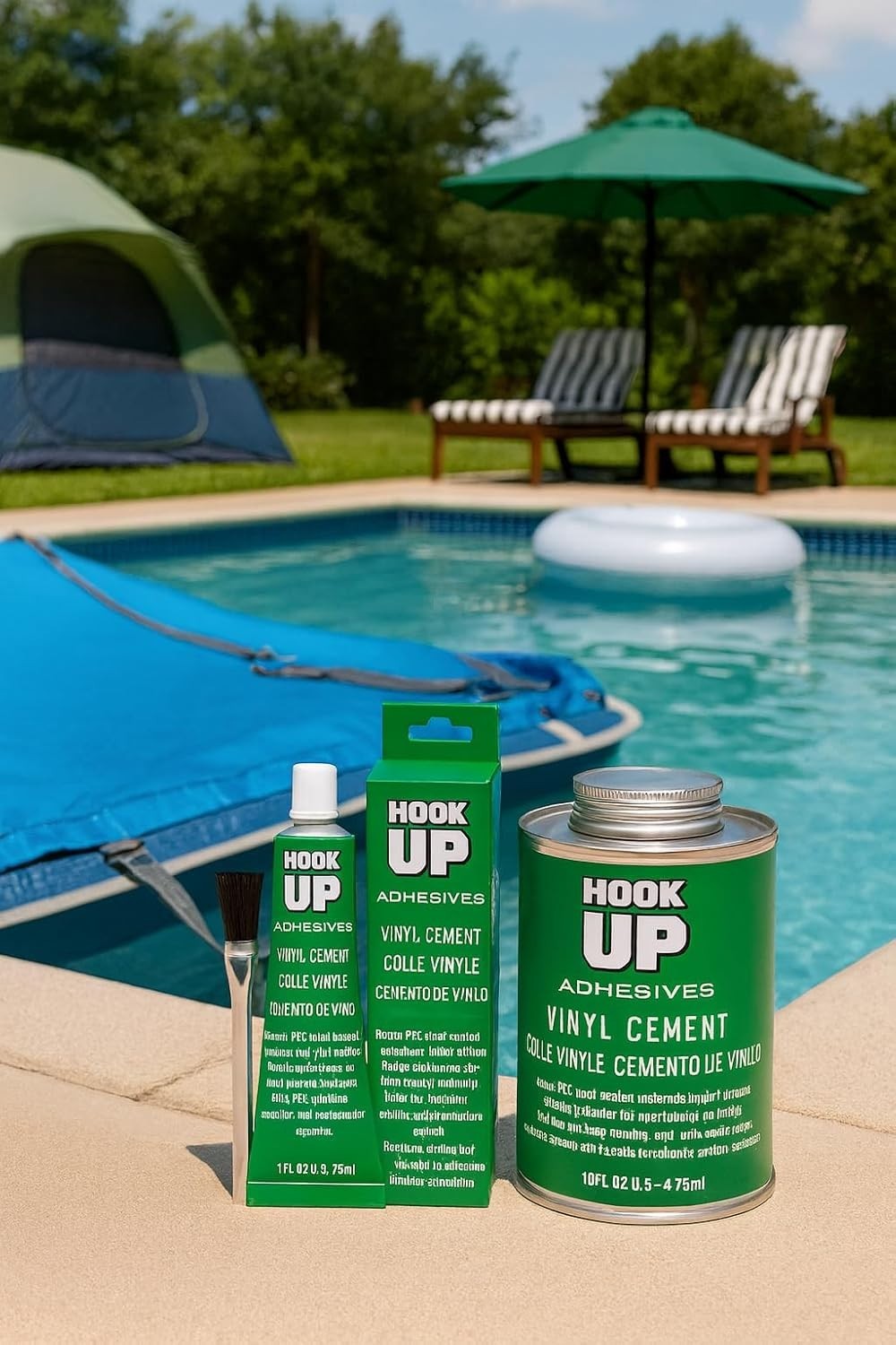 32 OZ Waterproof Vinyl Contact Cement – Fast-Drying Repair Glue for Pools Boats