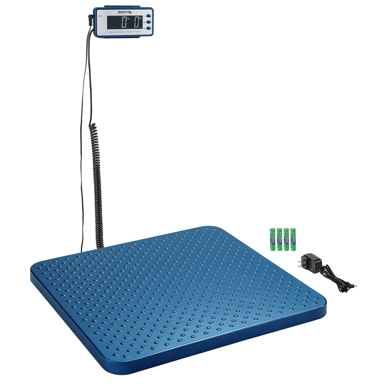 Digital Postal Scale 440lb Capacity Metal Platform Remote LCD Shipping Scale