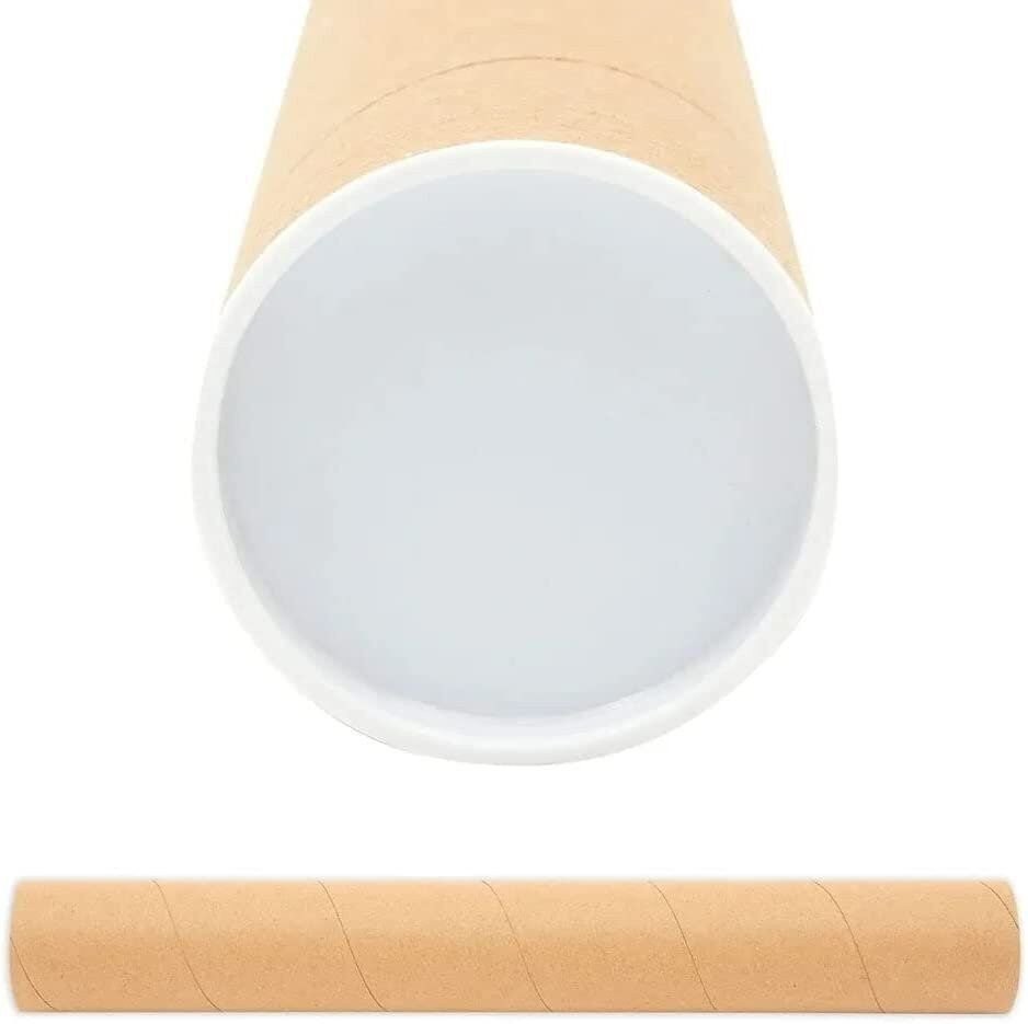 50 – 2″ x 15″ Round Cardboard Shipping Mailing Tube Tubes With End Caps
