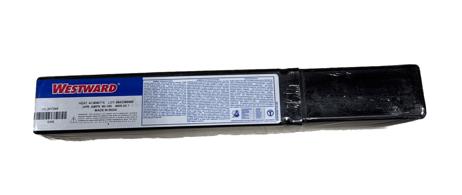 WESTWARD 20YD49 Stick Electrode, Carbon Steel, 14” X 1/8”, 5-LBS, (E7018AC)