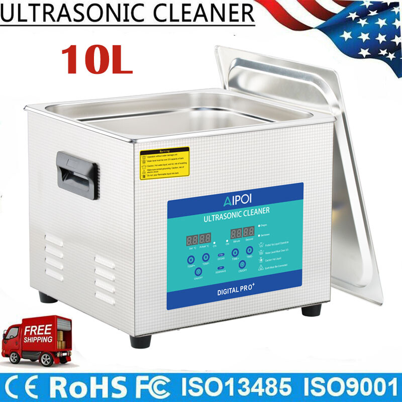 10L Ultrasonic Cleaner Digital Sonic Cleaning Equipment Industry Heated W/ Timer