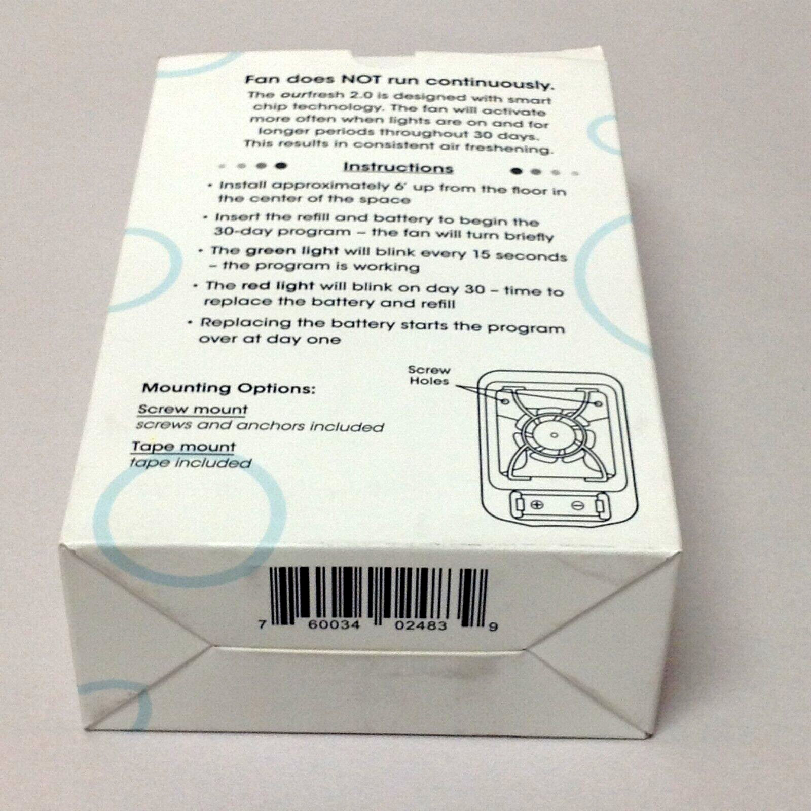 Fresh Products Ourfresh 2.0 Room Air Freshener Dispenser Only, WHITE OFCAB New