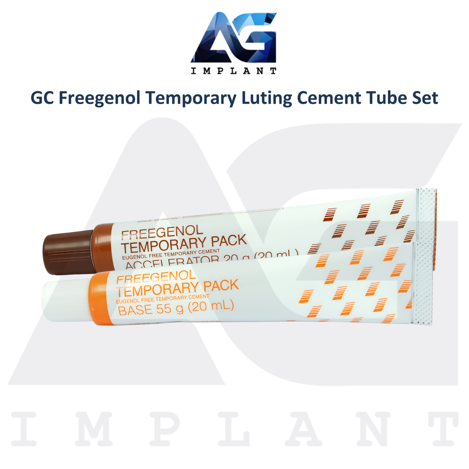 Dental Freegen0l Temporary Luting Cement Tube Set Handmix Self Cure Restorations
