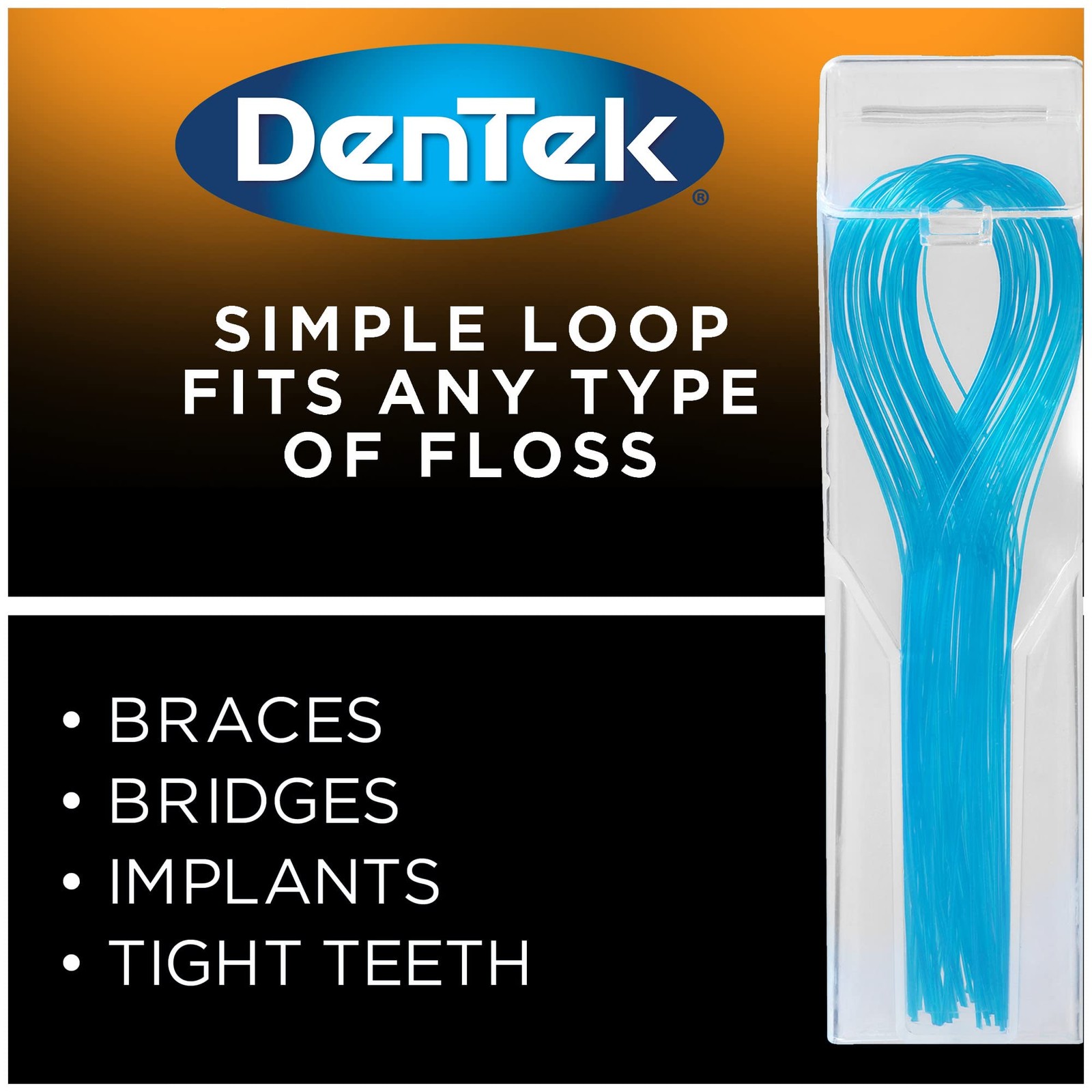 DenTek Floss Threaders for Braces, Bridges & Dental 50 Count (Pack of 1)