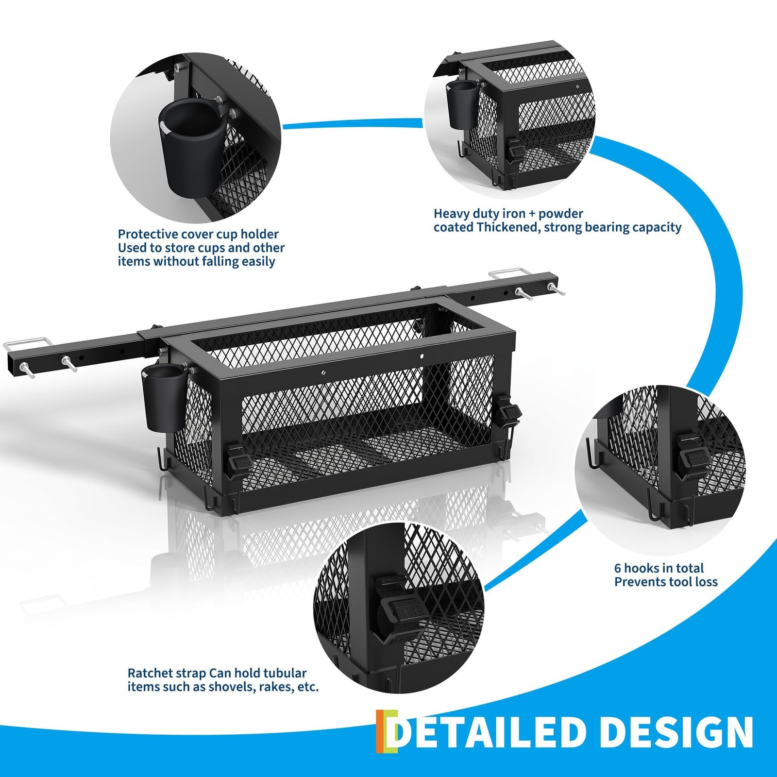Heavy Duty Universal Tractor Tool Box Tray Attachment, Tractor Tool Box Storage
