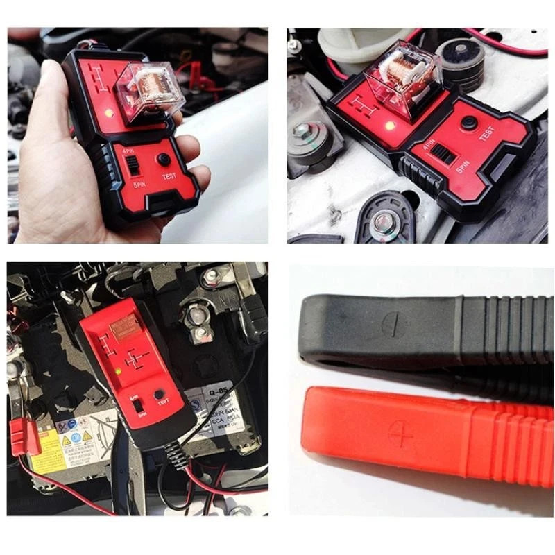 12V Relay Tester 4 5 Pin Automotive Relay Checker Diagnostic Tool LED Light