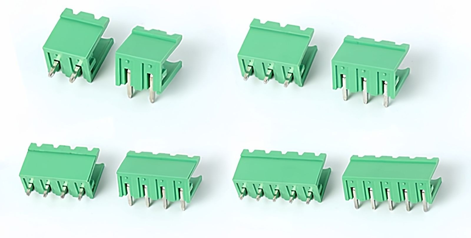 100 pairs 3.81mm 5.08mm EDG copper pins terminal block connector 300v rating