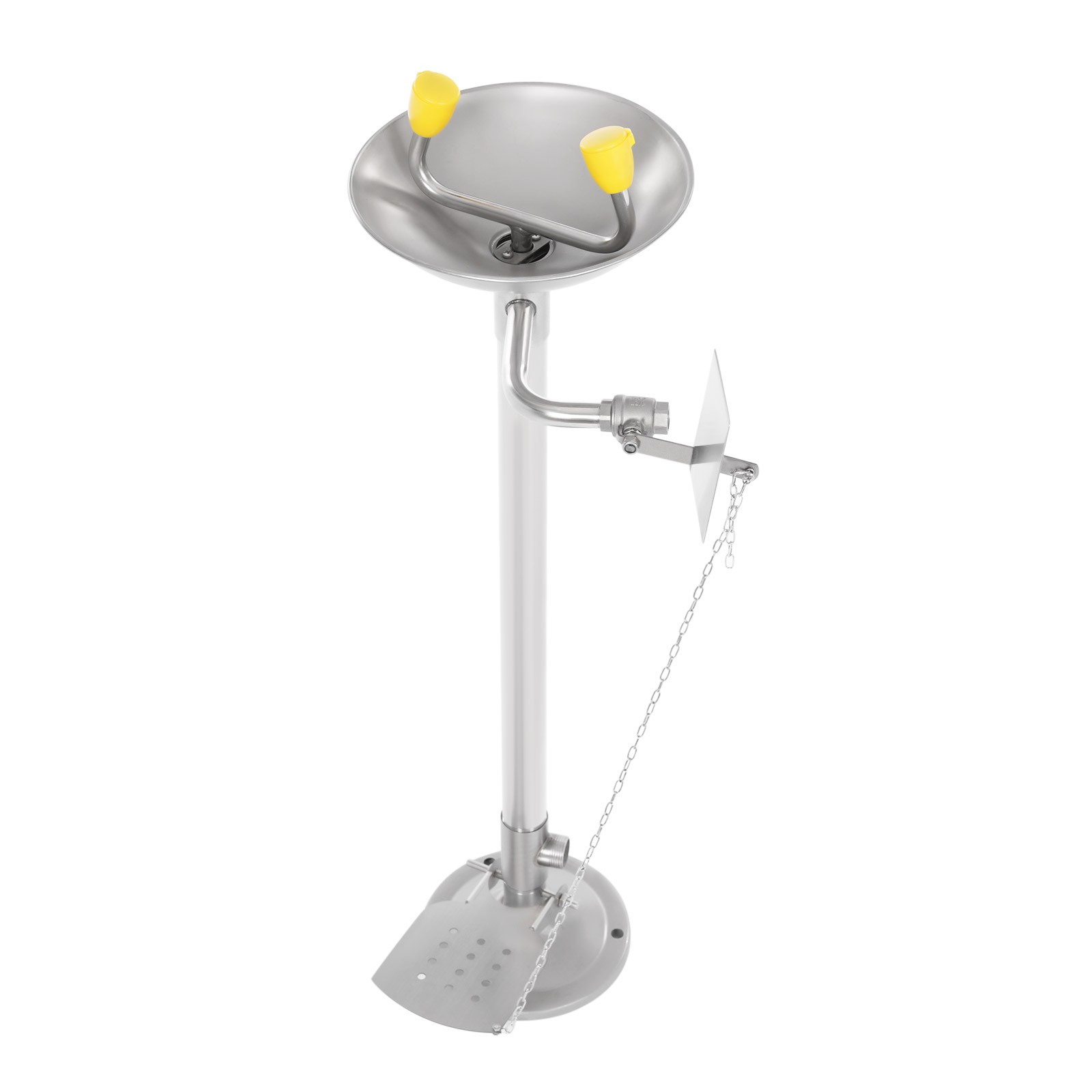 Eye Wash Station 304 Stainless Steel Emergency Eyewash Station Floor Standing