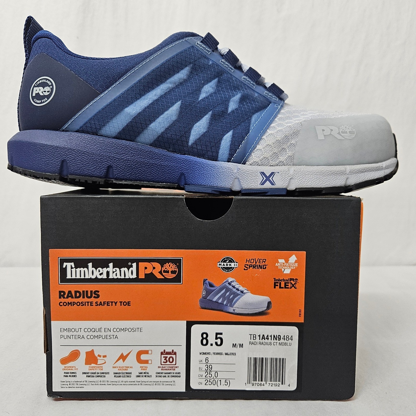 Timberland PRO Radius Work Safety Shoe TB1A41N9484 Blue Women Size 8.5