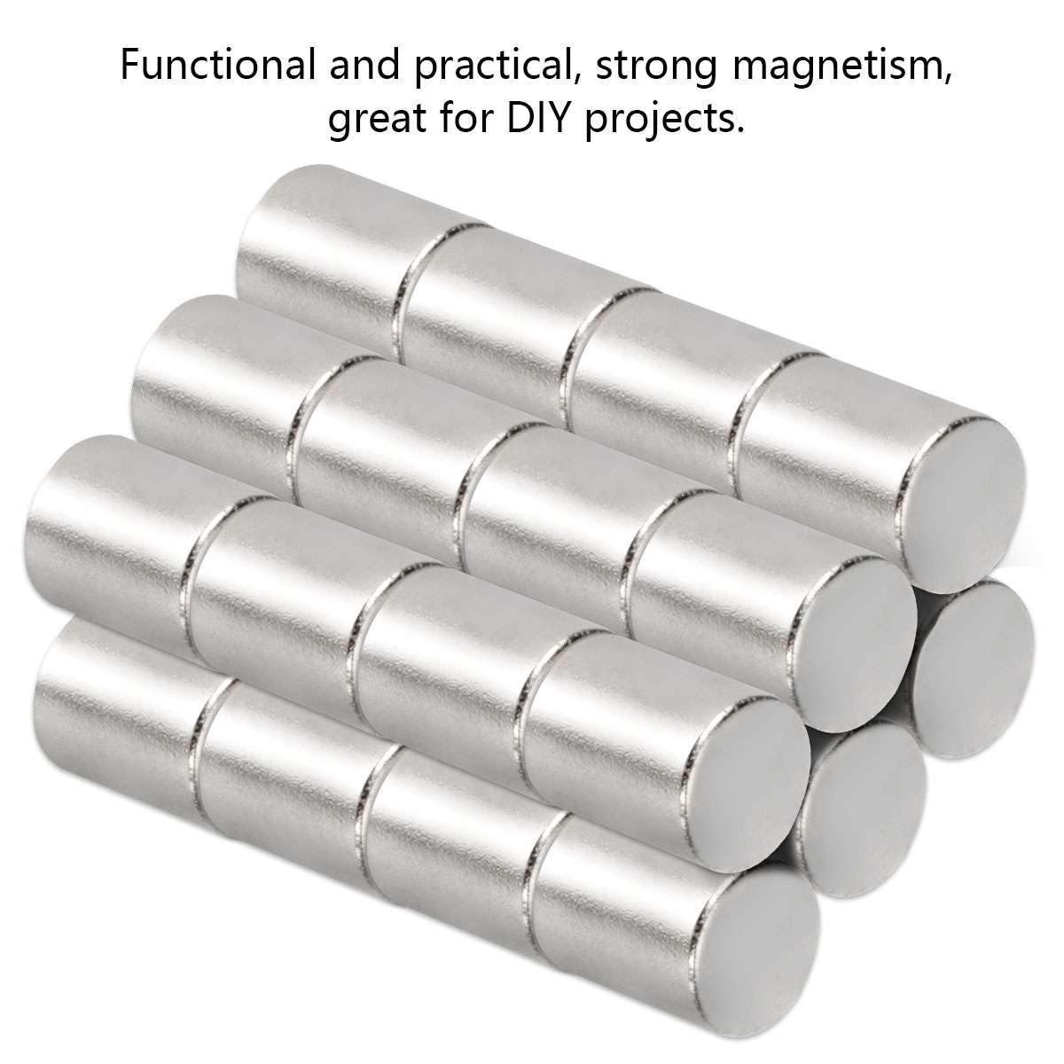10-50Pcs N45 Cylinder Disc Magnet Rare Earth Craft Rod Neodymium Fridge 6 Sizes
