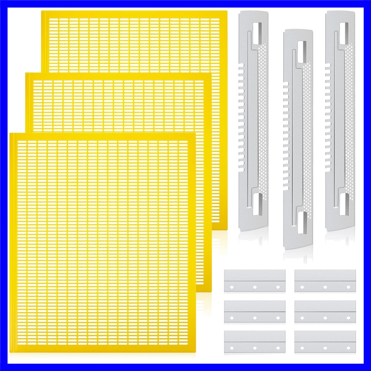 6 Pcs Plastic Queen Excluder Set 10 Frame Queen Bee Frame Beekeeping Supplies…