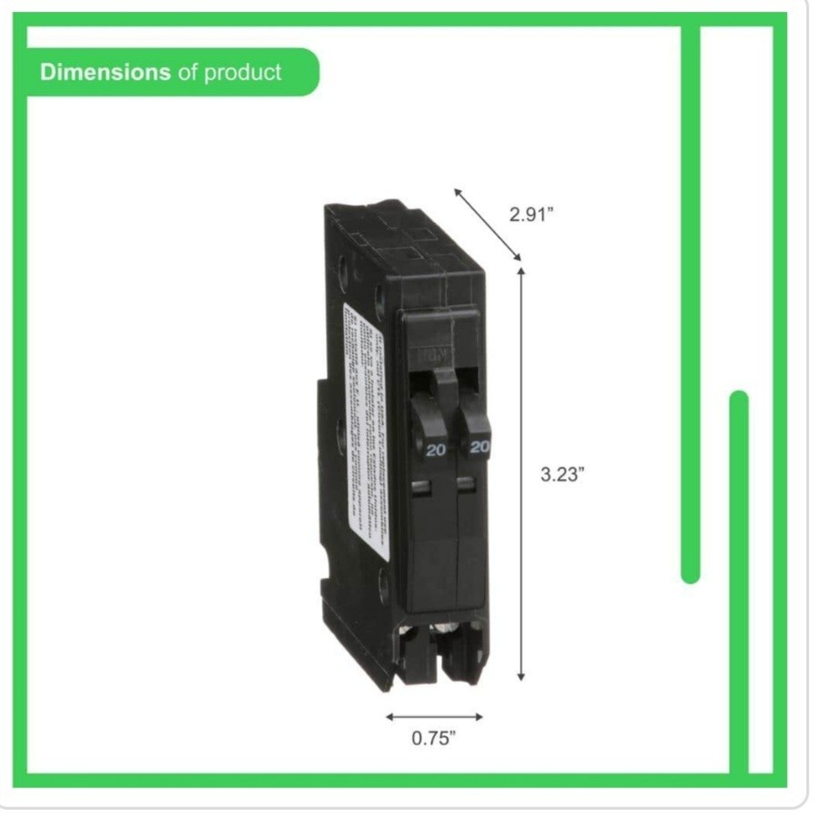 Sealed Square D QO2020 QO2020C Twin/Tandem 20 amp 2 Single Poles Breaker New