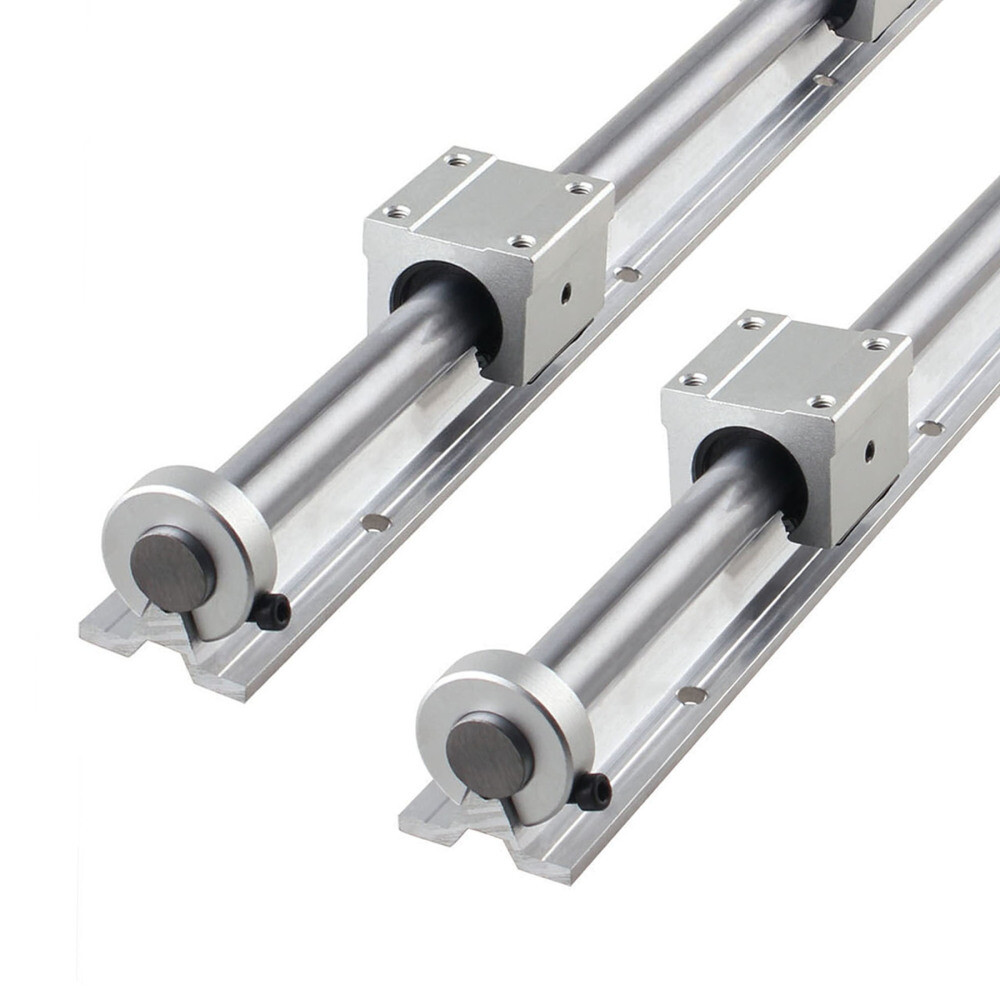 SBR12/16/20/25 Linear Rail+4PCS SBR12/16/20/25UU+4PCS Rail Shaft Stop Collar CNC