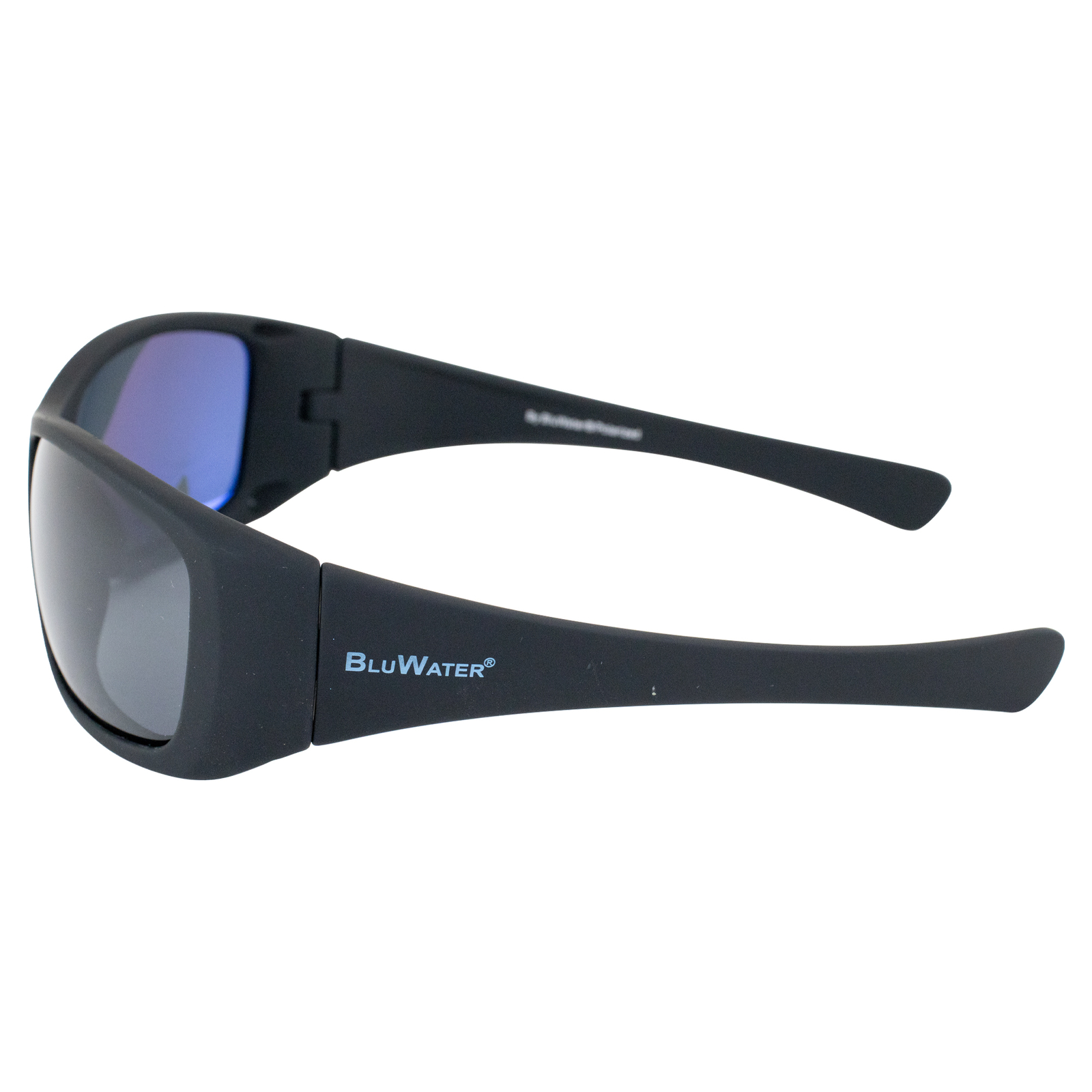 BluWater Paddle Polarized Sunglasses Matte Black Frames w/ Grey Lenses by