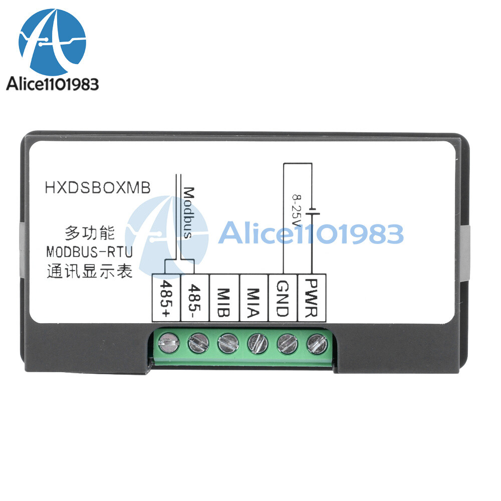 MODBUS-RTU Communication Display Meter RS485 Master-Slave-Monitored DC 8-25V